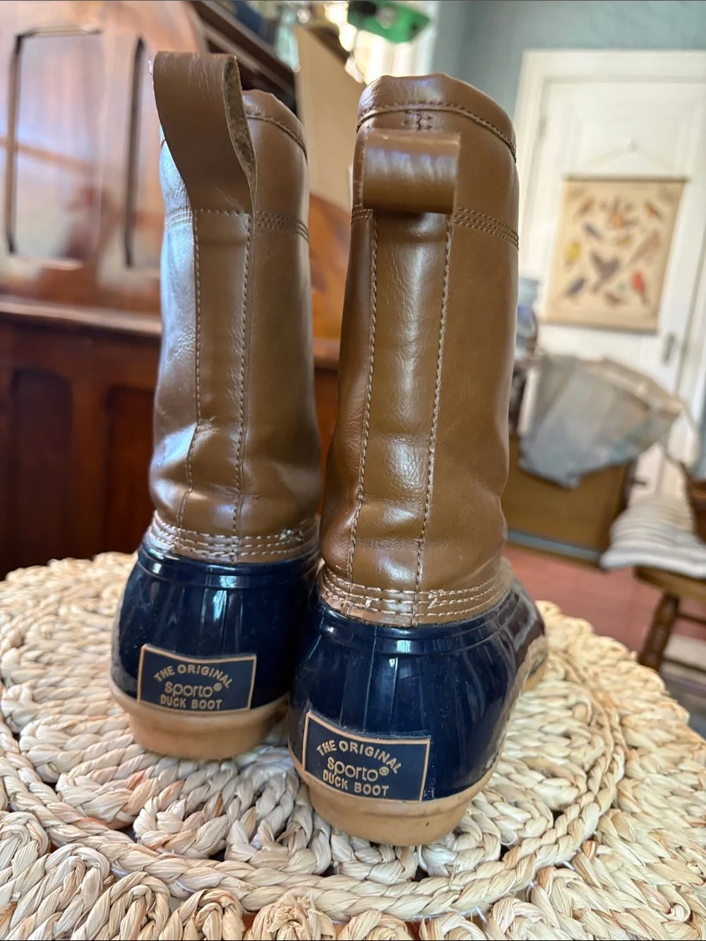 Sporto Brown and Navy Waterproof Lace-Up Duck Boots